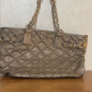 Big Buddha Bronze Quilted Shoulder Bag